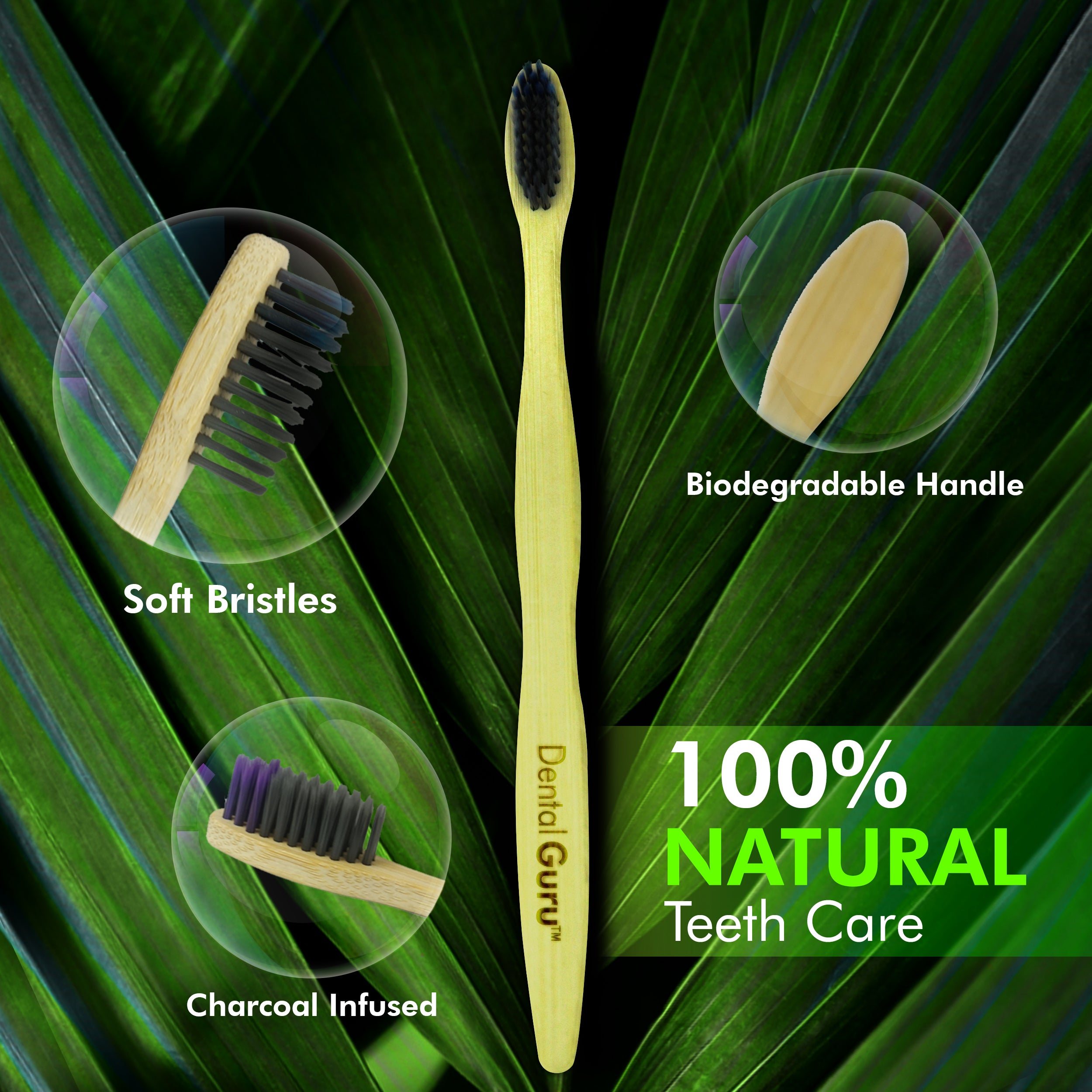 Bamboo Charcoal Toothbrush (pack of 18)- Wholesale Only, Contact to Purchase