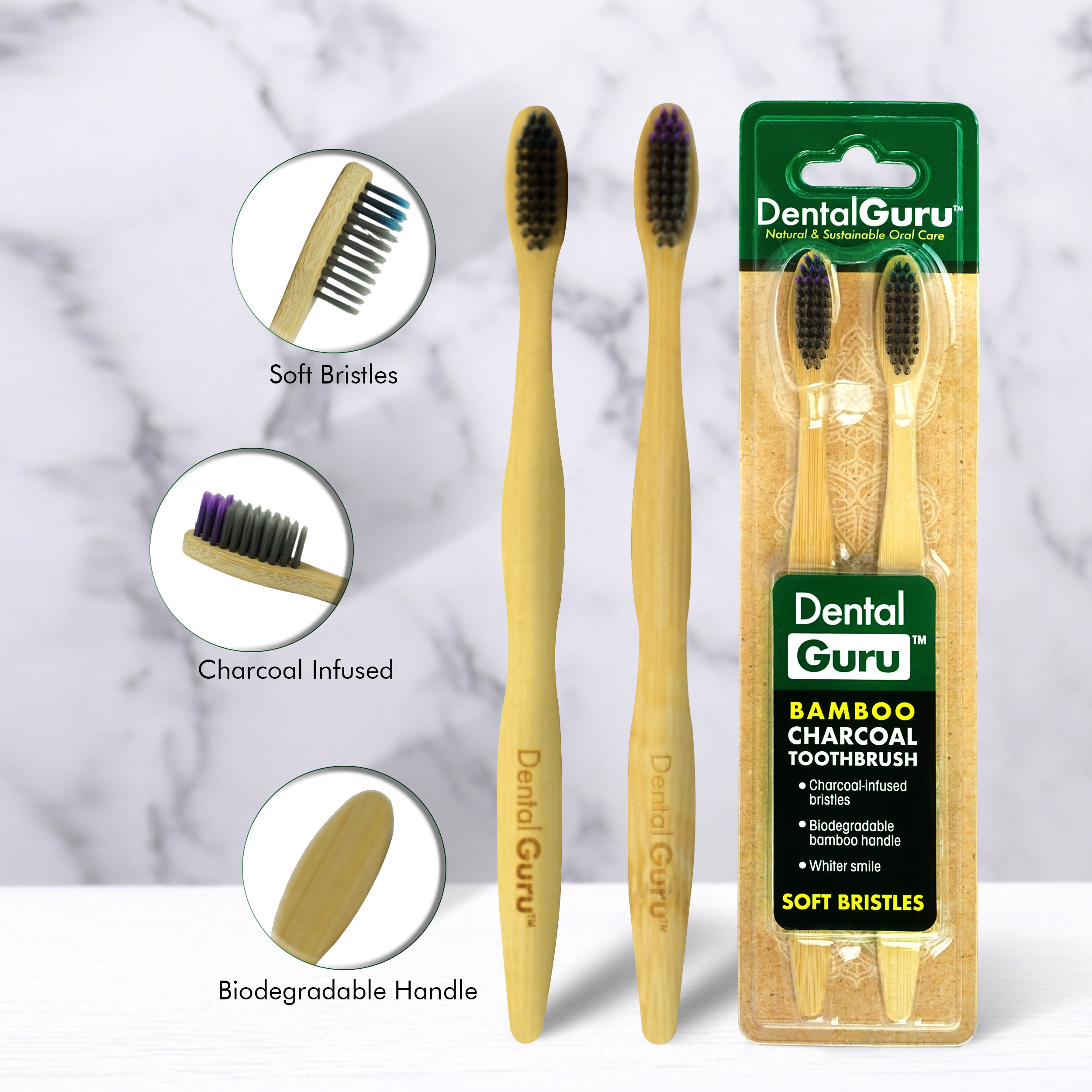 Bamboo Charcoal Toothbrush (pack of 18)- Wholesale Only, Contact to Purchase