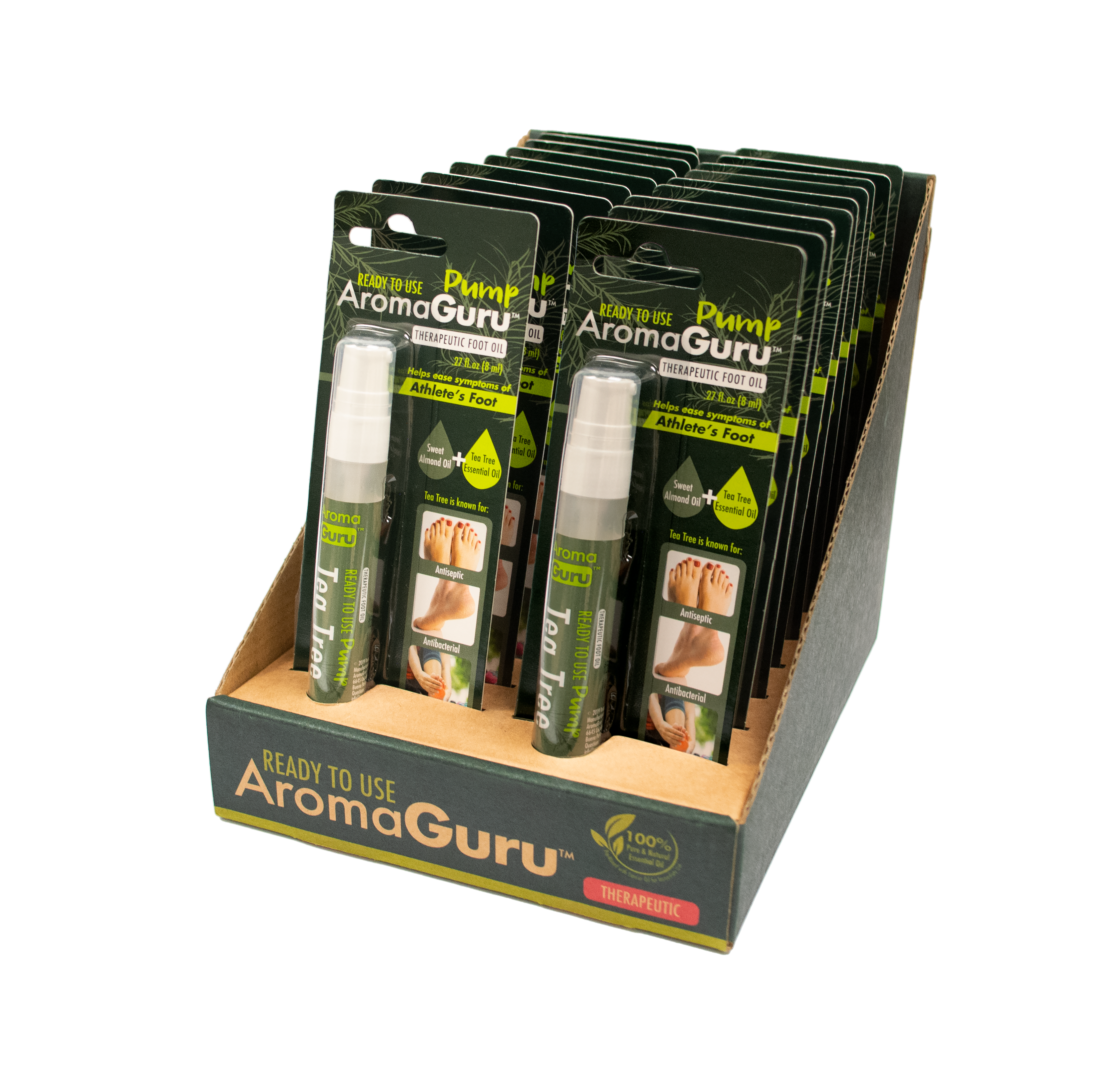 AromaGuru Tea Tree Pump (Pack of 18)- Wholesale Only, Contact to Purchase
